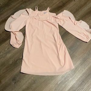 Dusty Rose long sleeve mini dress